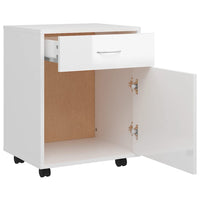 Thumbnail for Rollschrank Hochglanz-Weiß 45x38x54 cm Holzwerkstoff