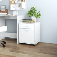 Thumbnail for Rollschrank Hochglanz-Weiß 45x38x54 cm Holzwerkstoff
