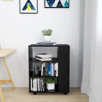 Thumbnail for Rollschrank Schwarz 60x35x75 cm Holzwerkstoff