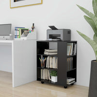 Thumbnail for Rollschrank Schwarz 60x35x75 cm Holzwerkstoff