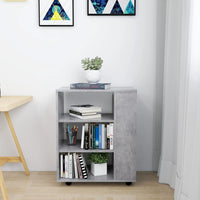 Thumbnail for Rollschrank Betongrau 60x35x75 cm Holzwerkstoff