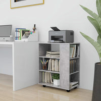 Thumbnail for Rollschrank Betongrau 60x35x75 cm Holzwerkstoff