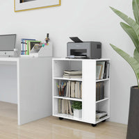 Thumbnail for Rollschrank Hochglanz-Weiß 60x35x75 cm Holzwerkstoff