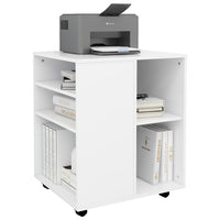 Thumbnail for Rollschrank Weiß 60x53x72 cm Holzwerkstoff