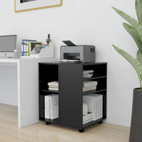 Thumbnail for Rollschrank Schwarz 60x53x72 cm Holzwerkstoff