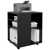 Thumbnail for Rollschrank Schwarz 60x53x72 cm Holzwerkstoff
