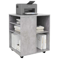 Thumbnail for Rollschrank Betongrau 60x53x72 cm Holzwerkstoff