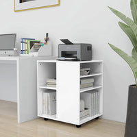 Thumbnail for Rollschrank Hochglanz-Weiß 60x53x72 cm Holzwerkstoff