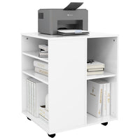 Thumbnail for Rollschrank Hochglanz-Weiß 60x53x72 cm Holzwerkstoff