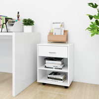Thumbnail for Rollschrank Weiß 46x36x59 cm Holzwerkstoff
