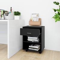 Thumbnail for Rollschrank Schwarz 46x36x59 cm Holzwerkstoff