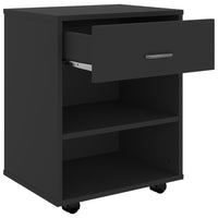 Thumbnail for Rollschrank Schwarz 46x36x59 cm Holzwerkstoff