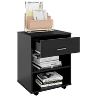Thumbnail for Rollschrank Schwarz 46x36x59 cm Holzwerkstoff
