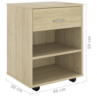 Thumbnail for Rollschrank Sonoma-Eiche 46x36x59 cm Holzwerkstoff