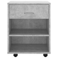 Thumbnail for Rollschrank Betongrau 46x36x59 cm Holzwerkstoff
