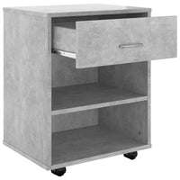 Thumbnail for Rollschrank Betongrau 46x36x59 cm Holzwerkstoff