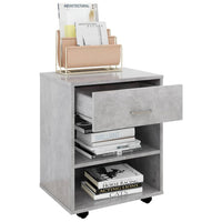Thumbnail for Rollschrank Betongrau 46x36x59 cm Holzwerkstoff