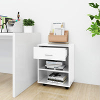 Thumbnail for Rollschrank Hochglanz-Weiß 46x36x59 cm Holzwerkstoff