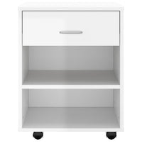 Thumbnail for Rollschrank Hochglanz-Weiß 46x36x59 cm Holzwerkstoff