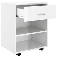 Thumbnail for Rollschrank Hochglanz-Weiß 46x36x59 cm Holzwerkstoff