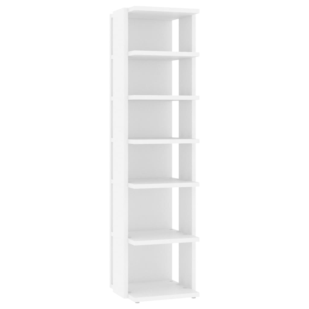 Schuhschränke 2 Stk. Weiß 27,5x27x102 cm Holzwerkstoff