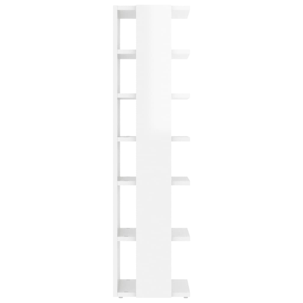 Schuhschrank Hochglanz-Weiß 25x27x102 cm Holzwerkstoff