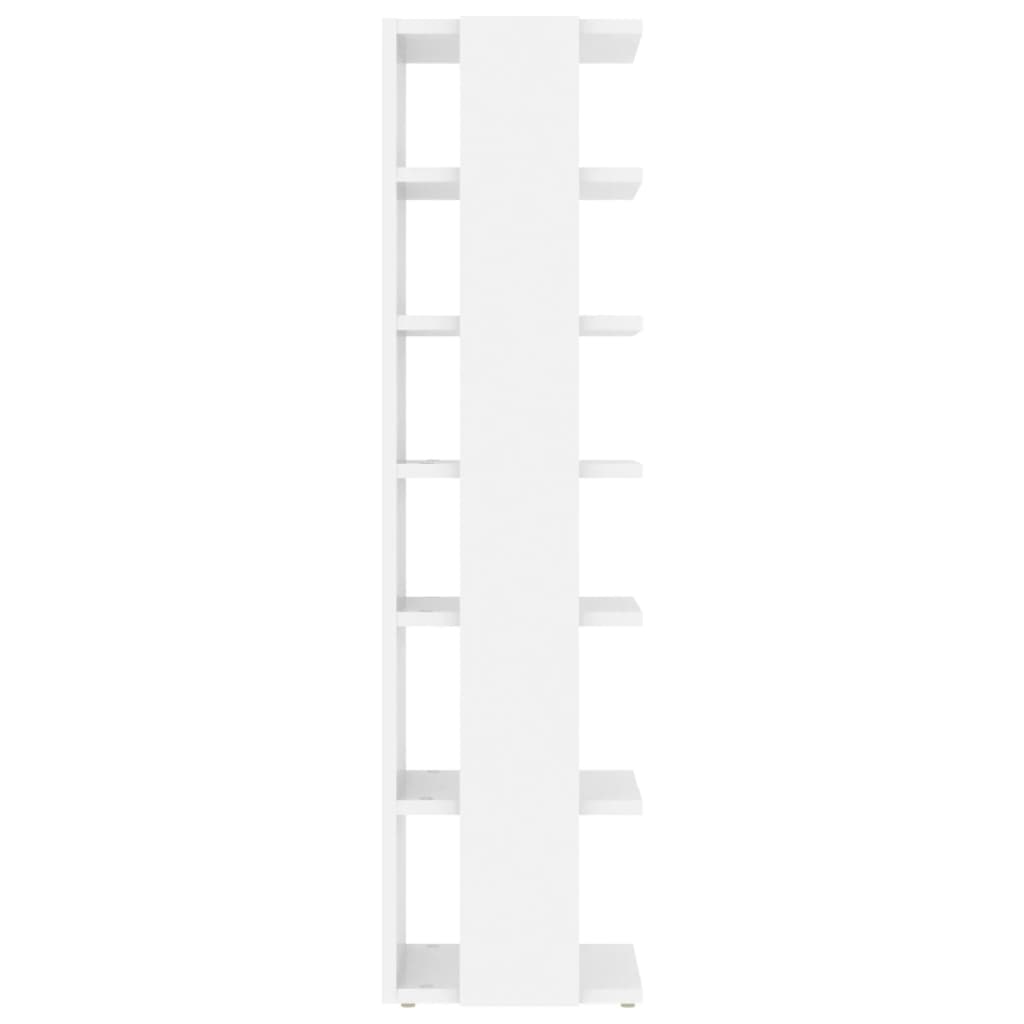 Schuhschränke 2 Stk. Hochglanz-Weiß 25x27x102 cm