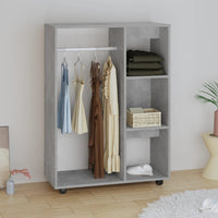 Thumbnail for Kleiderschrank Betongrau 80x40x110 cm Holzwerkstoff