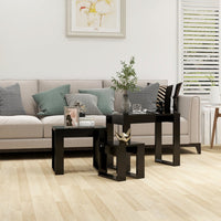 Thumbnail for Satztische 3-tlg. Schwarz Holzwerkstoff
