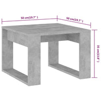 Thumbnail for Beistelltisch Betongrau 50x50x35 cm Holzwerkstoff