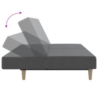 Thumbnail for Schlafsofa 2-Sitzer Hellgrau Stoff