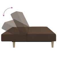 Thumbnail for Schlafsofa 2-Sitzer Braun Stoff