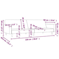 Thumbnail for Schlafsofa 2-Sitzer Dunkelgrau Stoff