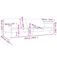 Thumbnail for Schlafsofa 2-Sitzer Schwarz Stoff