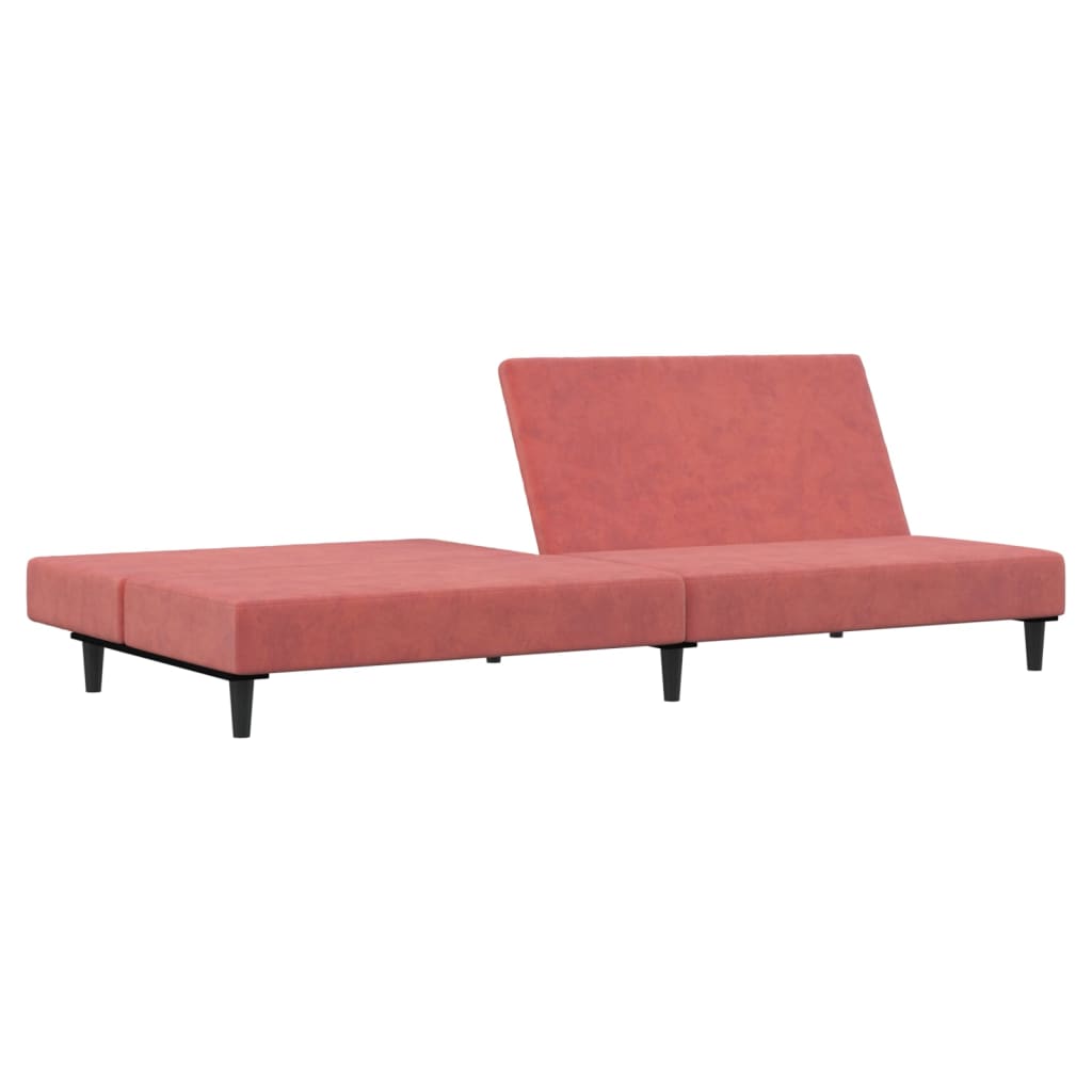 Schlafsofa 2-Sitzer Rosa Samt