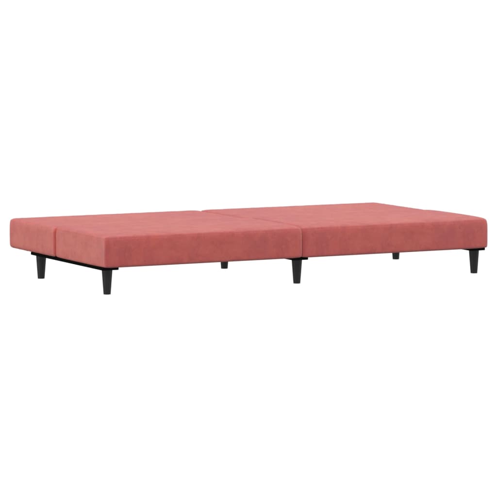 Schlafsofa 2-Sitzer Rosa Samt