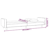 Thumbnail for Schlafsofa 2-Sitzer mit 2 Kissen Gelb Stoff