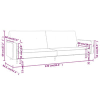 Thumbnail for Schlafsofa 2-Sitzer mit 2 Kissen Dunkelgrau Samt
