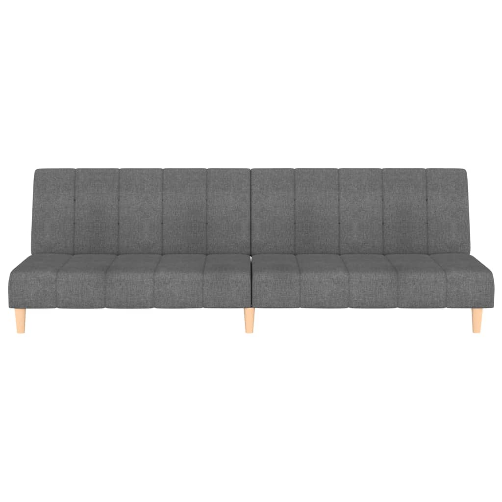 Schlafsofa 2-Sitzer Hellgrau Stoff