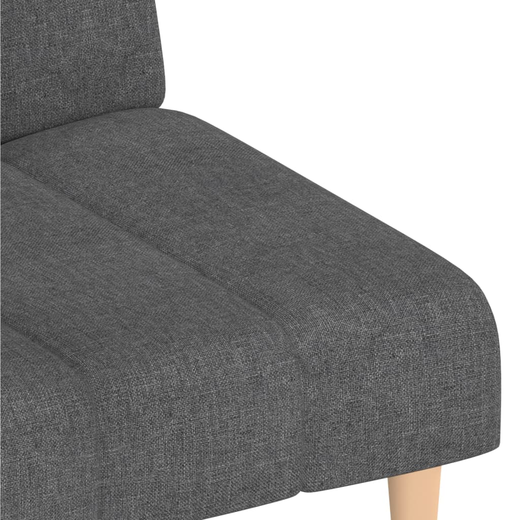 Schlafsofa 2-Sitzer Hellgrau Stoff