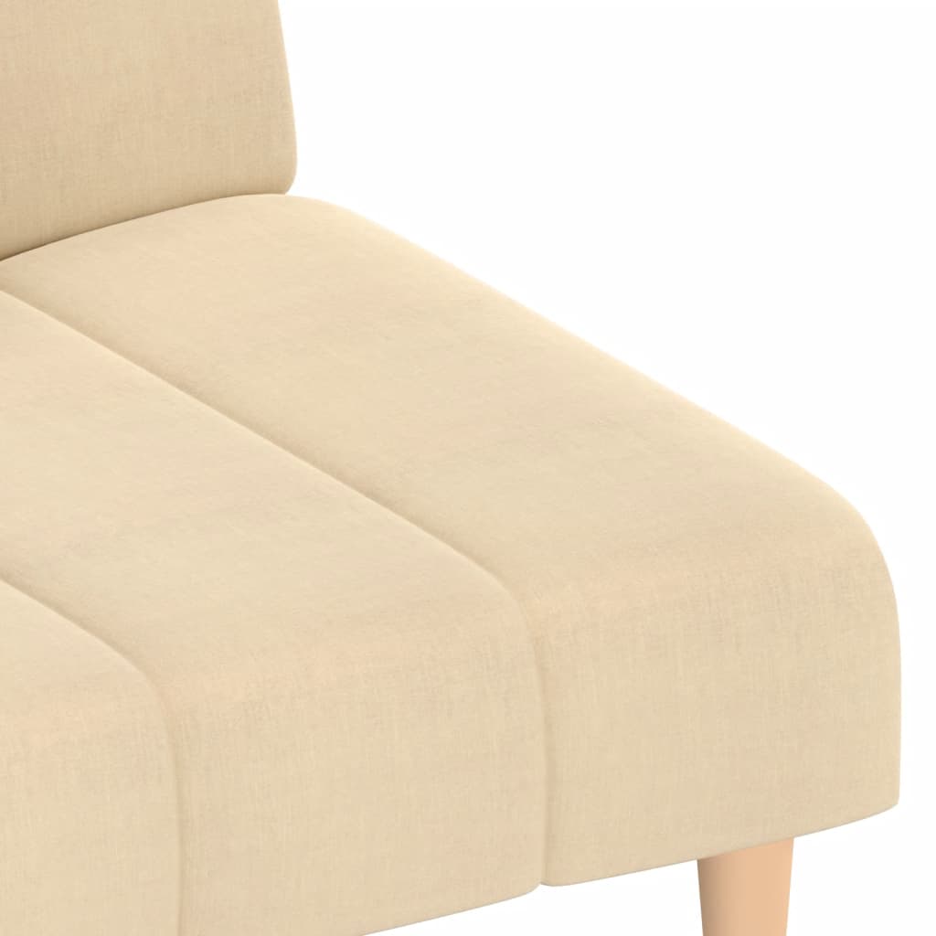 Schlafsofa 2-Sitzer Creme Stoff