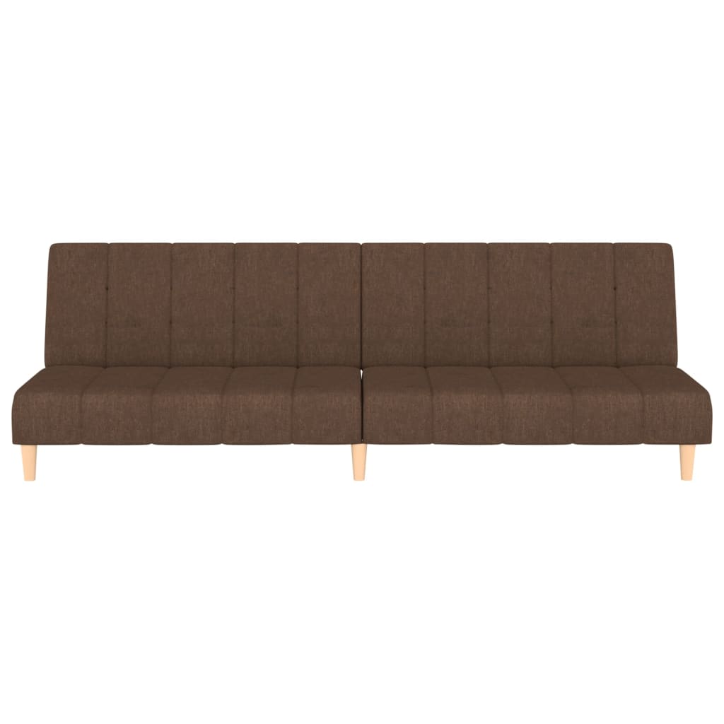 Schlafsofa 2-Sitzer Braun Stoff