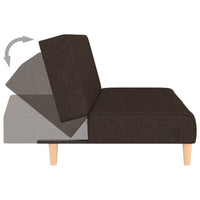 Thumbnail for Schlafsofa 2-Sitzer Dunkelbraun Stoff