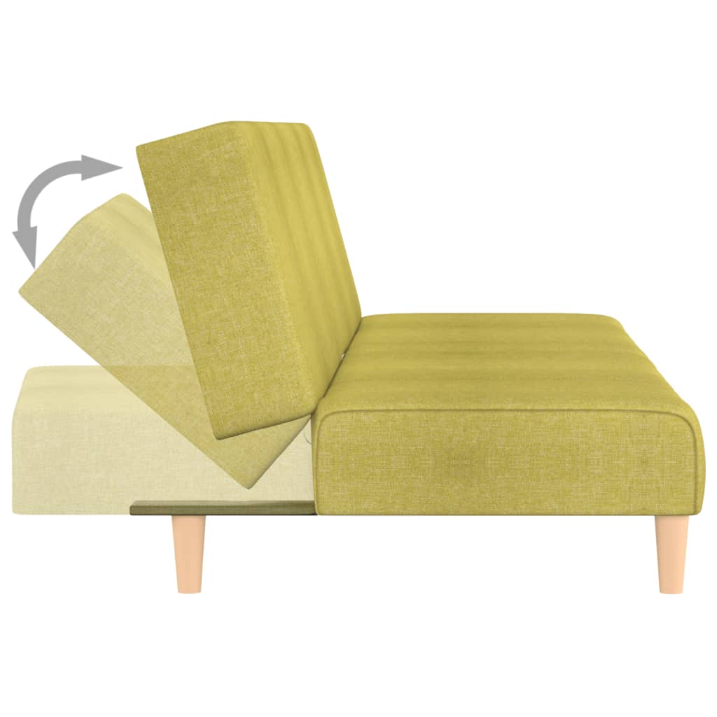 Schlafsofa 2-Sitzer Grün Stoff