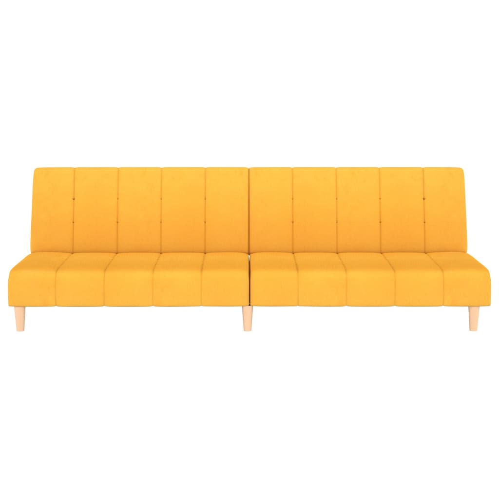 Schlafsofa 2-Sitzer Gelb Stoff