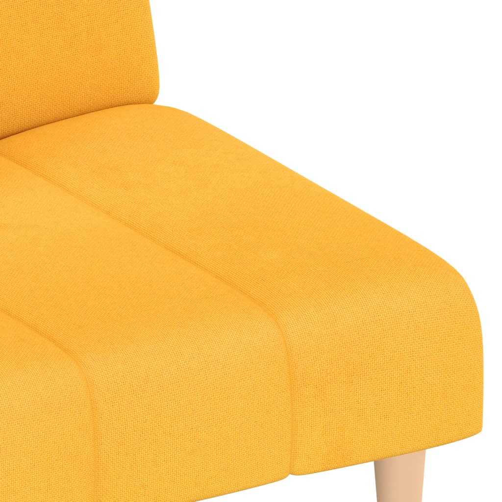 Schlafsofa 2-Sitzer Gelb Stoff