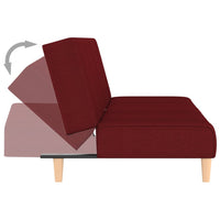 Thumbnail for Schlafsofa 2-Sitzer Weinrot Stoff