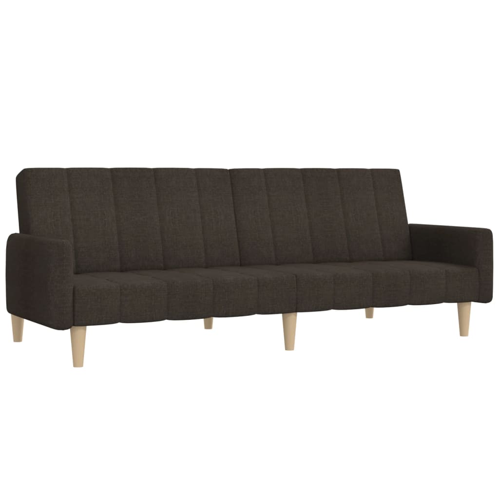 Schlafsofa 2-Sitzer Dunkelbraun Stoff
