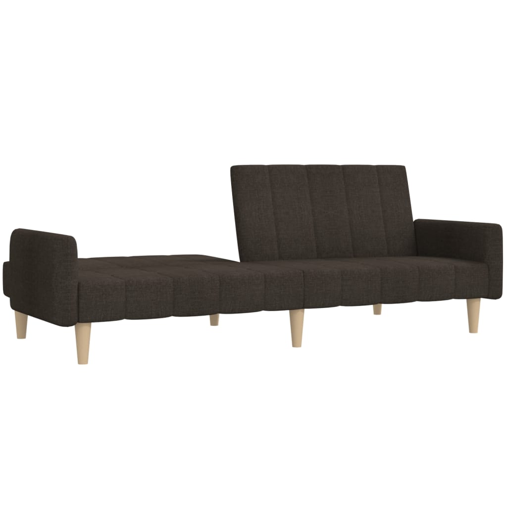 Schlafsofa 2-Sitzer Dunkelbraun Stoff