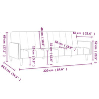 Thumbnail for Schlafsofa 2-Sitzer Dunkelbraun Stoff